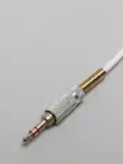 Белый aux кабель 3.5mm в кожаной оплетке, папа-папа