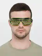 Лайм светящиеся (led) очки светодиодные, двухцветные
