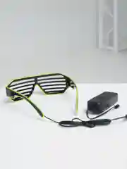Лайм светящиеся (led) очки светодиодные, двухцветные