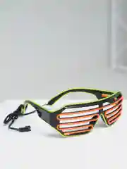 Салатовый светящиеся (led) очки светодиодные, двухцветные