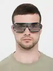 Ледяной светящиеся (led) очки светодиодные, двухцветные