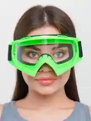 Зеленый очки-маска для мотокросса