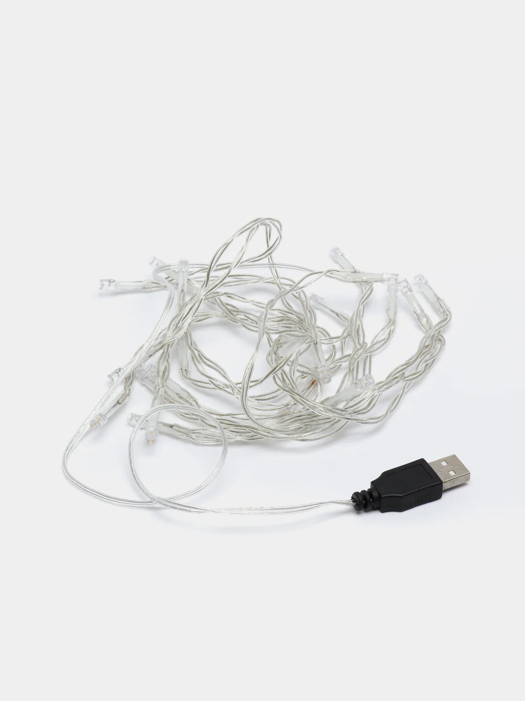 Новогодняя гирлянда "Лампочки", 20 ламп, USB, 3 метра