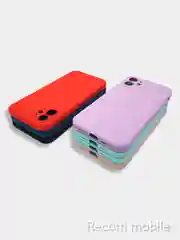 Чехол силиконовый для iPhone 12 матовый с защитой камер, закрытым низом и бархатом внутри