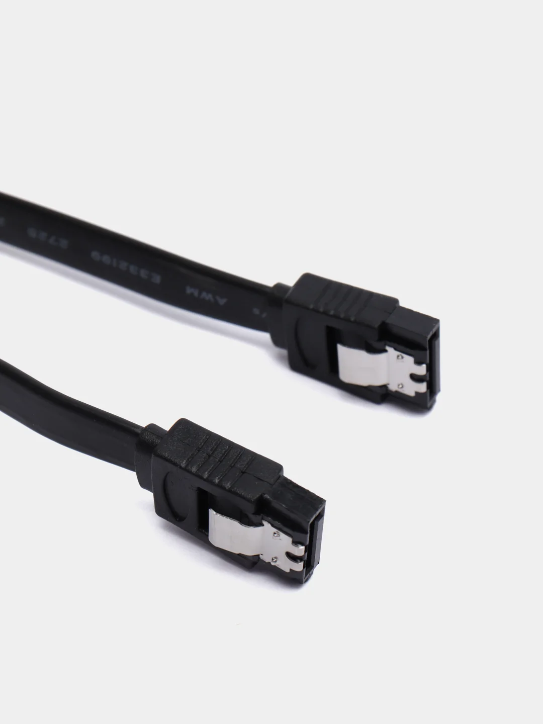 Черный кабель SATA-SATA прямой, для подключения HDD, SSD