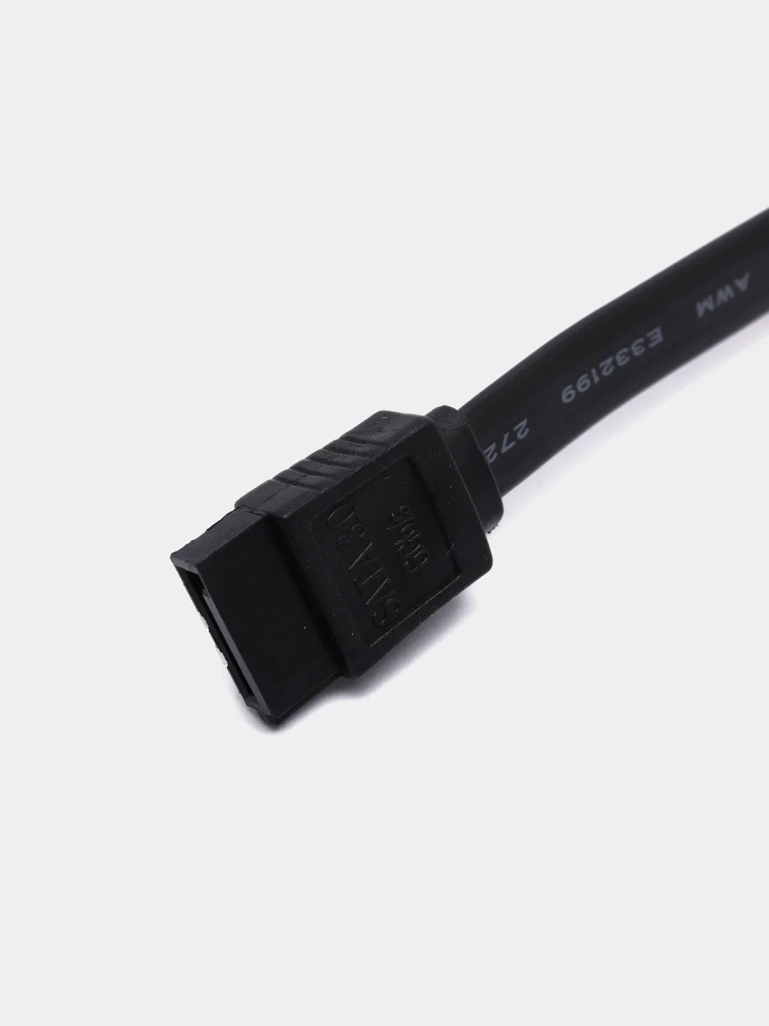Черный кабель SATA-SATA прямой, для подключения HDD, SSD