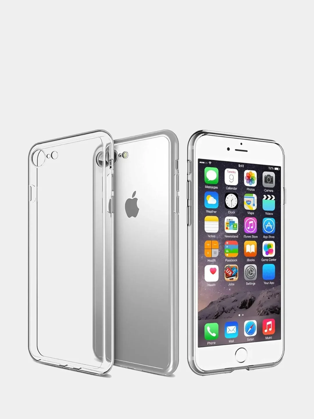 Чехол для iPhone 6/6S/Plus/7/8/11/XR/12 Pro Max mini/13/14/15/16, Pro, Pro Max прозрачный
