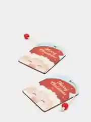 Красный набор новогодних елочных игрушек, в индивидуальной упаковке, 2 штуки