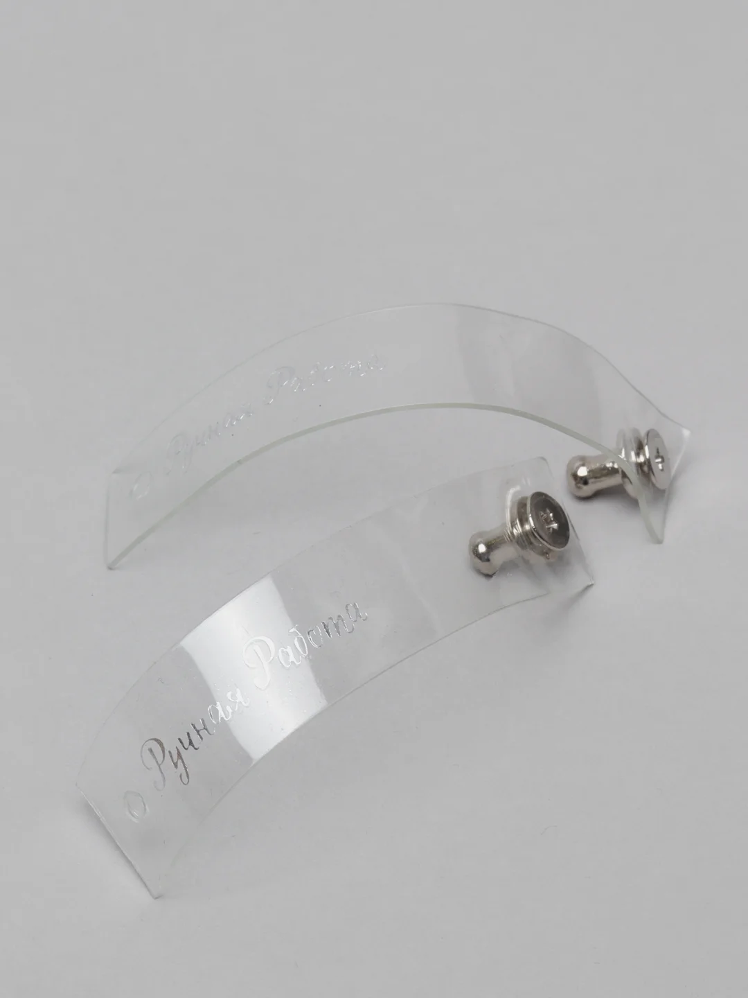 Серебряный нашивка "Ручная работа", "Hand Made", 2 шт