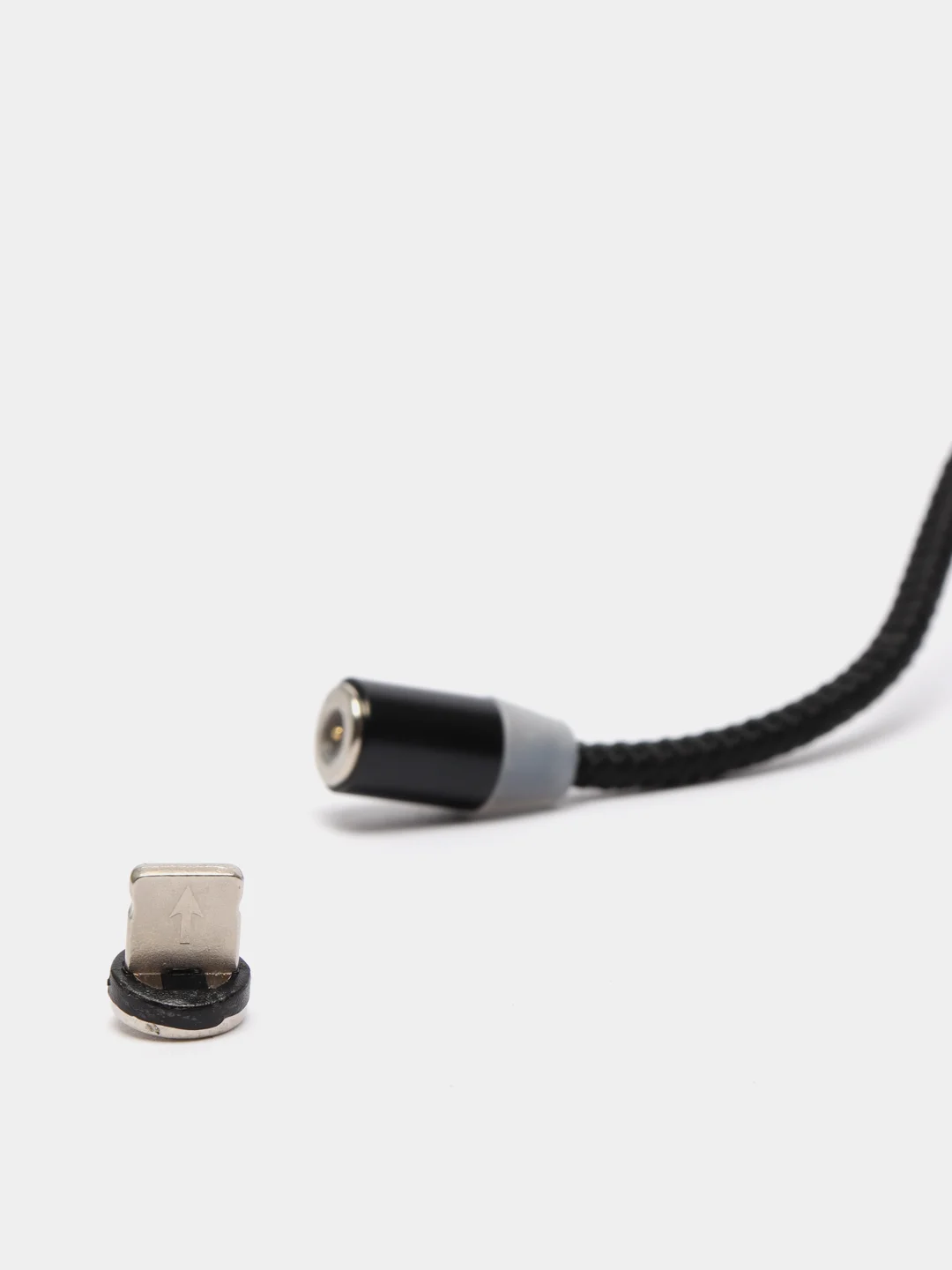 Черный магнитный кабель для зарядки, коннекторы MicroUSB, Type-C, iPhone Lightning по отдельности