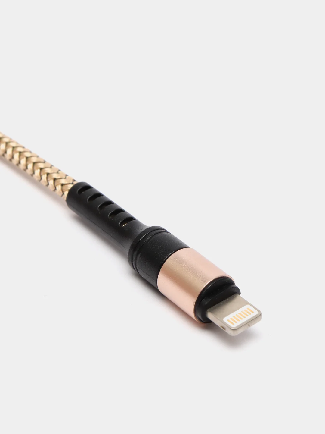 Золотой кабель Micro USB, Type-C, Lightning - Iphone (быстрая зарядка андроид) тканевый нейлоновый