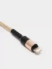 Золотой кабель Micro USB, Type-C, Lightning - Iphone (быстрая зарядка андроид) тканевый нейлоновый