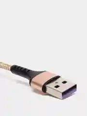 Золотой кабель Micro USB, Type-C, Lightning - Iphone (быстрая зарядка андроид) тканевый нейлоновый