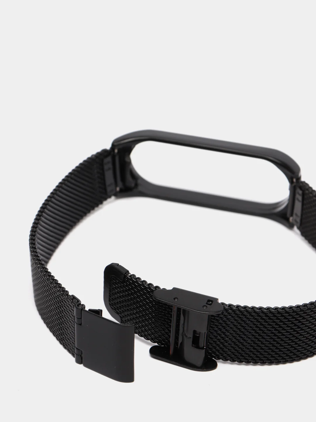 Черный металлический ремешок для Xiaomi  Mi Band 3 и Band 4