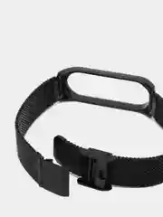 Черный металлический ремешок для Xiaomi  Mi Band 3 и Band 4