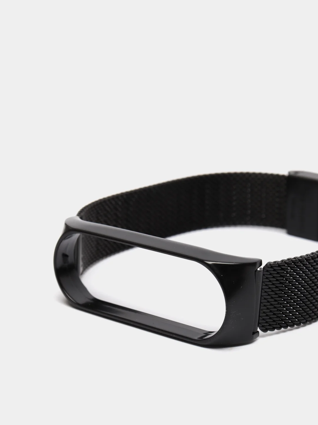 Черный металлический ремешок для Xiaomi  Mi Band 3 и Band 4