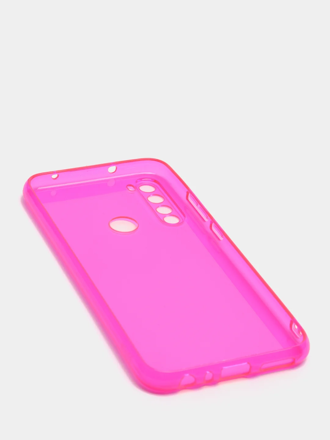 Фуксия чехол Xiaomi Redmi Note 8, Note 8 2021, Редми Нот 8 прозрачный плотный неоновый с оттенком