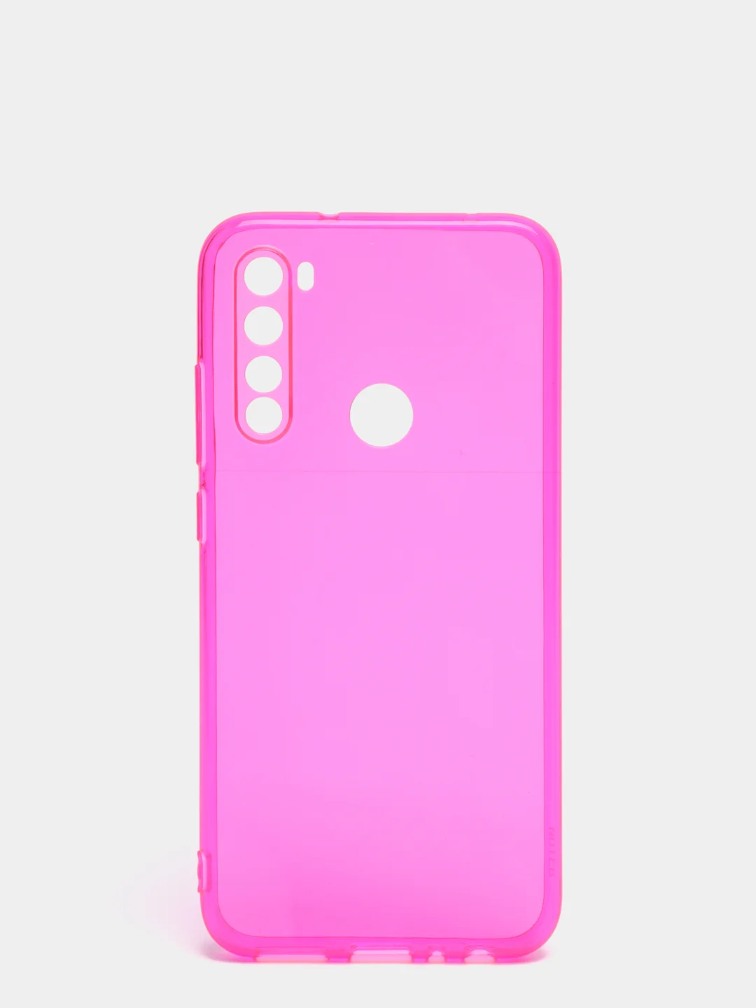 Фуксия чехол Xiaomi Redmi Note 8, Note 8 2021, Редми Нот 8 прозрачный плотный неоновый с оттенком