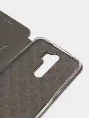 Серебряный чехол книжка на Xiaomi Redmi Note 8 Pro (Сяоми Редми Нот 8 Про)