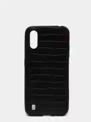 Черный чехол Samsung Galaxy A01/A01 Core/A10/A20s/A41/A50/M11/M21/M31s/M51/S20FE, вставка из кожи