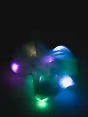 Бирюзовый светящаяся (led) резинка для волос светодиодная