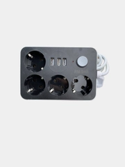 Сетевой фильтр CX-U614 4 розетки + 3 USB, 1.6 м, удлинитель электрический