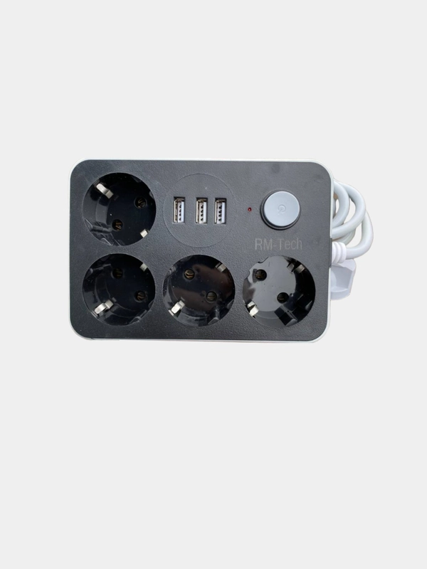 Сетевой фильтр CX-U614 4 розетки + 3 USB, 1.6 м, удлинитель электрический