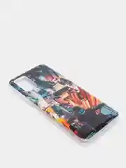 Бордовый чехол Samsung Galaxy A03s силиконовый с рисунком (Самсунг Галакси А03с)