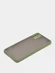 Лесной зеленый чехол Samsung Galaxy A51 полупрозрачный пластиковый матовый с цветными кнопками