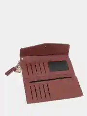 Розовый женский кошелек в форме конверта