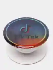Синий меланж попсокет TikTok для смартфона (Tik tok, тик ток, тикток)
