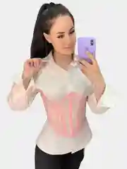 Розовый корсет женский декоративный