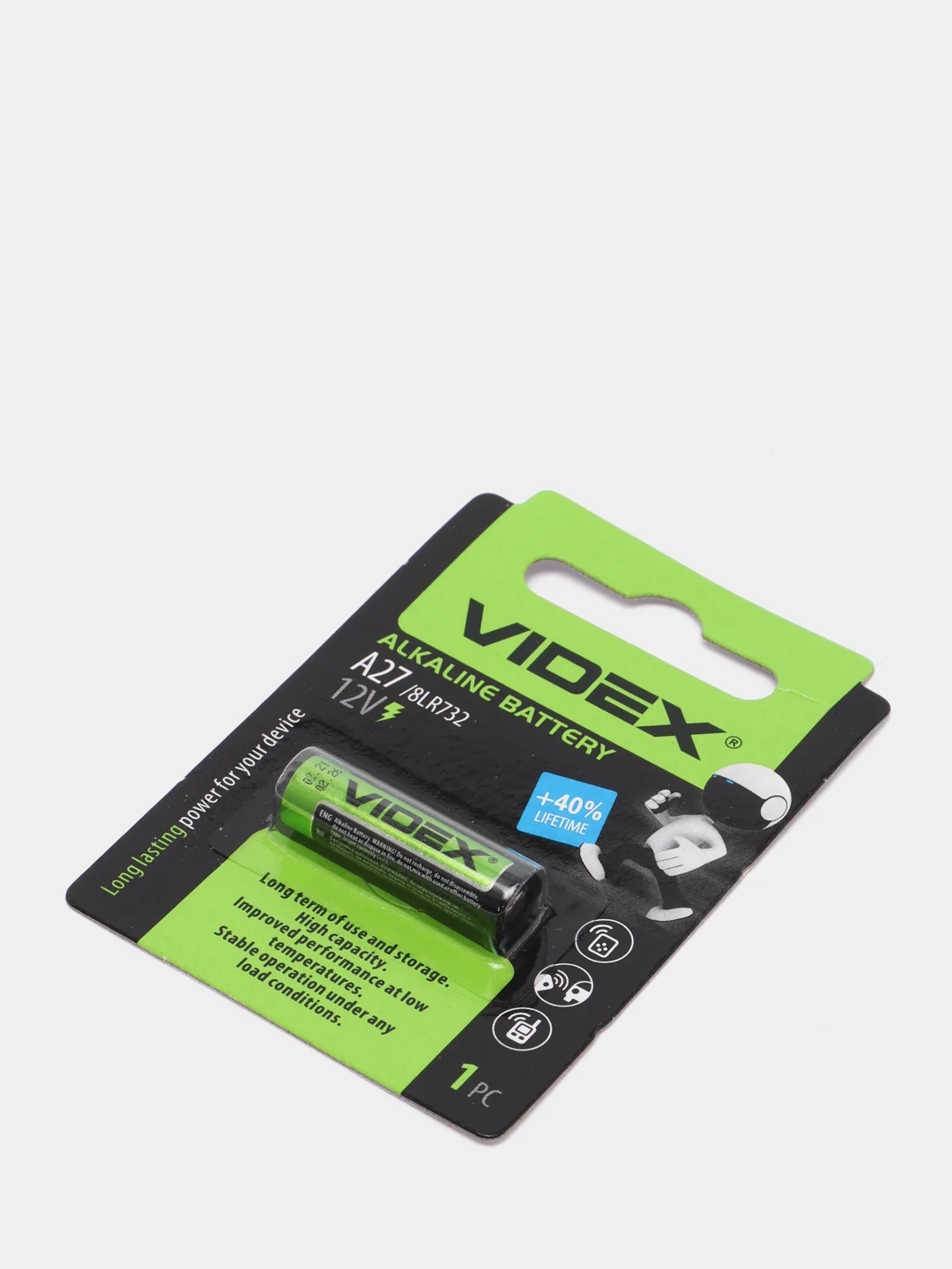 Батарейка VIDEX A27/8LR732, 12V 1шт/5шт