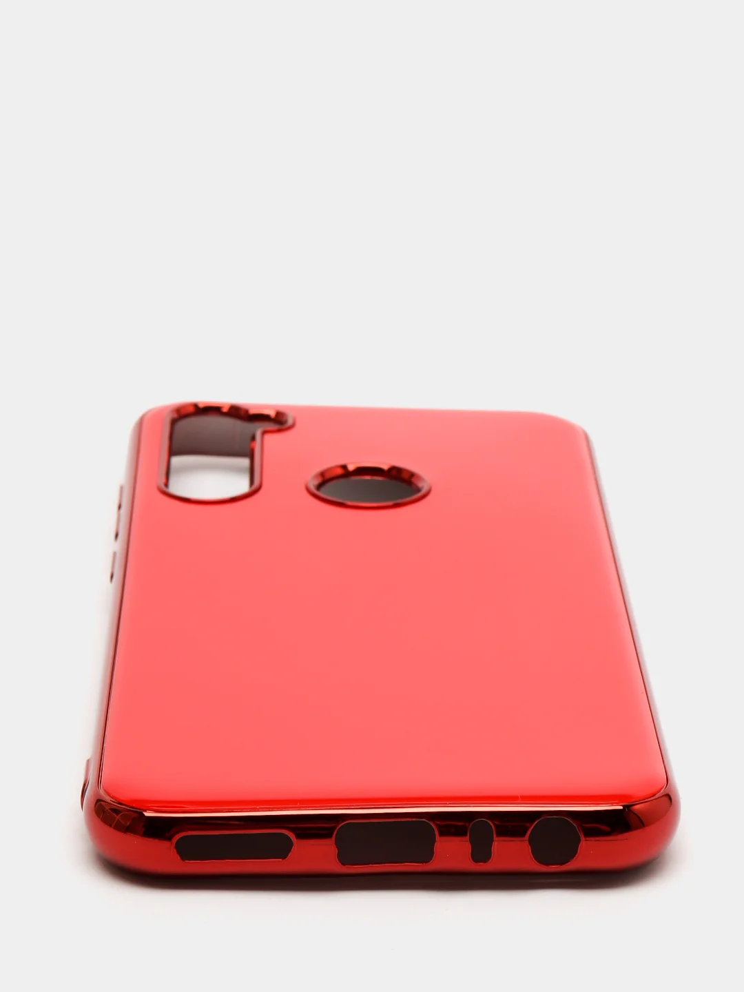 Красный чехол Xiaomi Redmi Note 8T цветной, силиконовый, с глянцевой рамкой (Редми Нот 8Т)