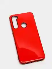 Красный чехол Xiaomi Redmi Note 8T цветной, силиконовый, с глянцевой рамкой (Редми Нот 8Т)
