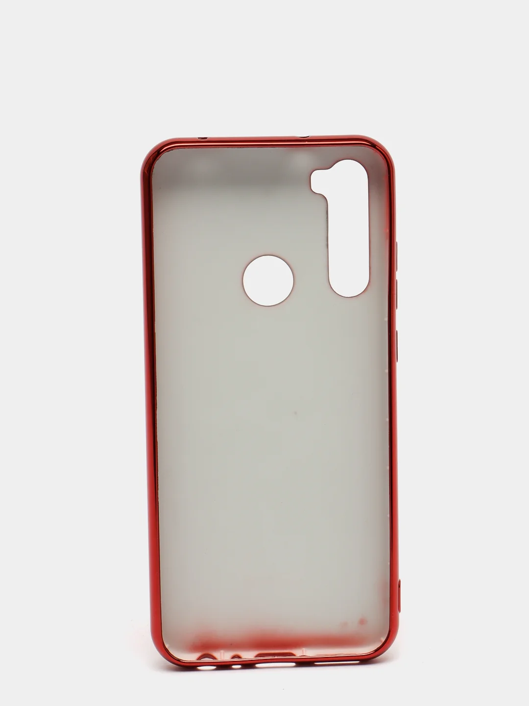 Красный чехол Xiaomi Redmi Note 8T цветной, силиконовый, с глянцевой рамкой (Редми Нот 8Т)