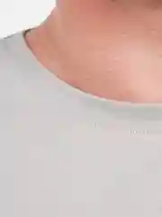 Серый футболка мужская базовая, хлопок