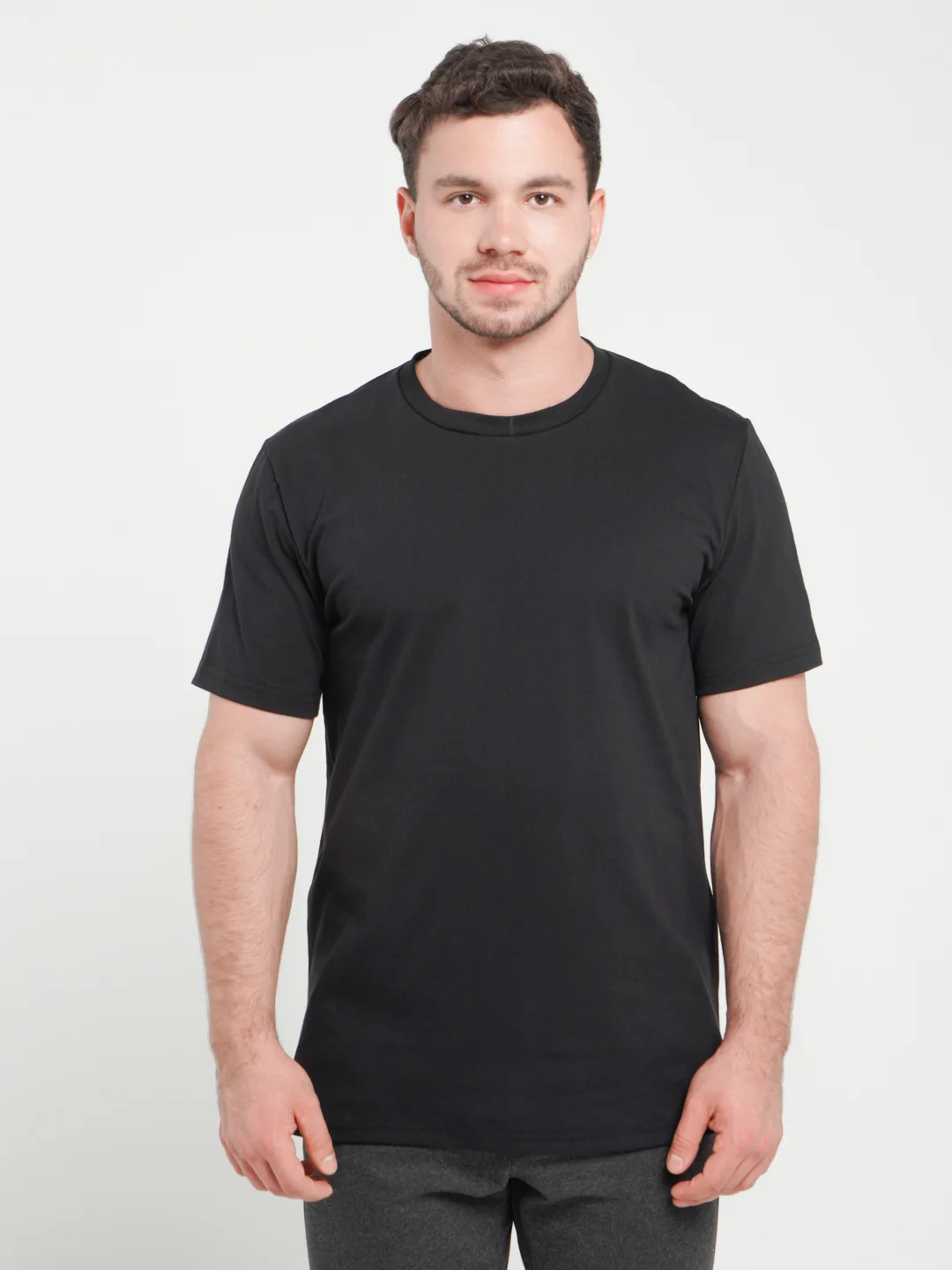 Черный футболка мужская Premium Uzcotton
