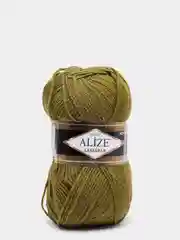Оливковый пряжа Alize Lanagold, 240 м