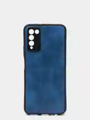 Синий чехол Huawei Honor 10X Lite, Хуавей Хонор 10Х Лайт, силиконовый (иммитация кожи)