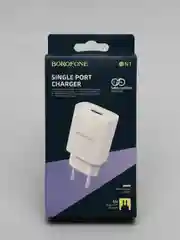 Белый сзу 1USB Блок питания 2.1A, Быстрая зарядка, Borofone BN1