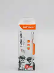 Белый кабель для зарядки телефона GoPower USB Type-C/microUSB/Lightning iphone андроид