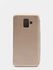 Золотой чехол-книжка Samsung Galaxy A6 2018, Самсунг Галакси А6 2018