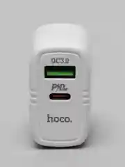 Белый сзу 2 USB-C/USB-A, Зарядка 3.0A, Быстрая зарядка PD 20W+QC3.0, Hoco N11