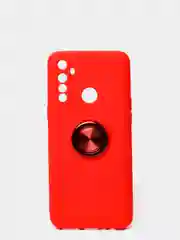 Красный чехол Realme C3 / 5 / 6i  Реалми С3 / 5 / 6ай силиконовый с кольцом держателем