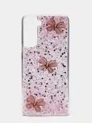 Розовый чехол Shine "Бабочка" для Samsung A22s 5G, A51, A12, A32 4G, S20 FE, S21