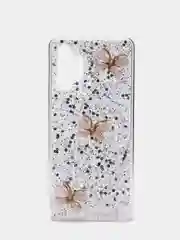 Серебряный чехол Shine "Бабочка" для Samsung A22s 5G, A51, A12, A32 4G, S20 FE, S21