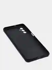 Угольный чехол Samsung Galaxy M52, Самсунг Галакси М52 черный, силиконовый, под кожу