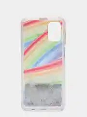 Оливковый чехол Samsung Galaxy M31s, Галакси М31с силиконовый переливающийся жидкий с блестками