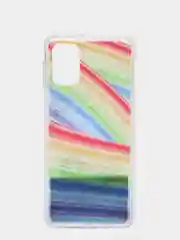 Оливковый чехол Samsung Galaxy M31s, Галакси М31с силиконовый переливающийся жидкий с блестками